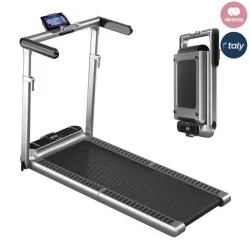 Foldable Walking Pad Treadmill for Home Fitness 120Kg Capacity - Silver
